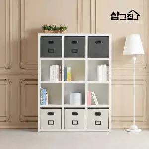 럭키 4단 수납 책장 책꽂이 오픈 책정리함 수납박스 12칸 다용도수납장 1200