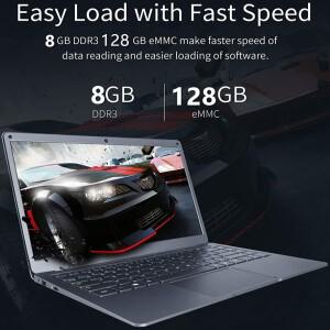14.1인치 6GB RAM DDR3L 128GB ROM 윈도우 10 노트북 PC 인텔 셀러론 N3450 도킹 키보드 듀얼 카메라 포함