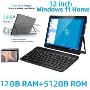 12인치 8GB RAM 256GB EMMC ROM Q1 윈도우 11 태블릿 PC Ubook 인텔 셀러론 N4120 CPU 2160 X 1440 IPS 픽