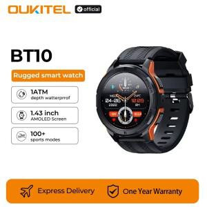 Oukitel Smartwatch BT10 시계 1.43인치 AMOLED 디스플레이 410mAh Bluetooth 100+스포츠 모드 전화 통화