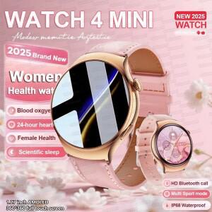 2026New GPS NFC 블루투스 통화 스마트워치 여성용 시계 4 미니 스포츠 트랙 심박수 압력 모니터링 건강 스