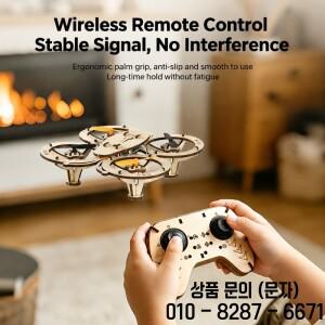 나무로 만든 DIY 조립 RC 쿼드콥터 키트 교육용 과학 장난감 원격 항공기 모델 가능한 드론 퍼즐 선물