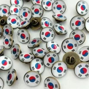 태극기 배지 태극기 뱃지 금속 경축일 대한민국 브로치 원형 국경일 무궁화 행사용 나라
