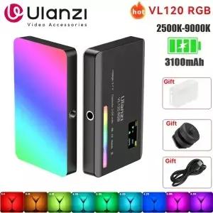 Ulanzi 풀 컬러 RGB 비디오 조명 2500K-9000K LED 사진 조도 조절 카메라 라이브 촬영 필 램프 VL120