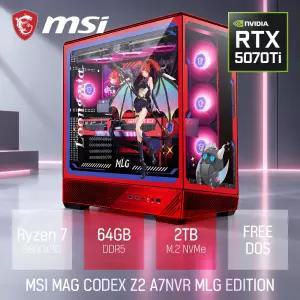 ⓒ MSI MAG CODEX Z2 A7NVR MLG EDITION R7-9800X3D 64GB 2TB / 게이밍 고성능 편집용 포토샵 브랜드 PC