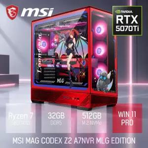 ⓒ MSI MAG CODEX Z2 A7NVR MLG EDITION R7-9800X3D 32GB 512GB WIN11 / 고성능 편집용 게이밍 브랜드 PC
