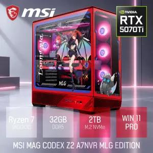 ⓒ MSI MAG CODEX Z2 A7NVR MLG EDITION R7-9800X3D 32GB 2TB WIN11 / 고성능 편집용 게이밍 브랜드 PC