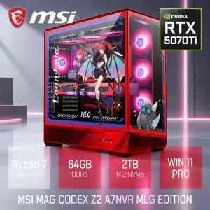 ⓒ MSI MAG CODEX Z2 A7NVR MLG EDITION R7-9800X3D 64GB 2TB WIN11 / 고성능 편집용 게이밍 브랜드 PC