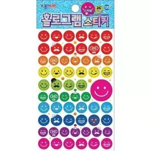 스티커/홀로그램스티커/스마일/JN