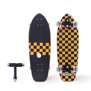 초보자를 위한 Nattork Complete Kid 스케이트보드 29인치 x 9인치 청소년 크루저 더블 킥 덱 오목한 소녀 또는 소년