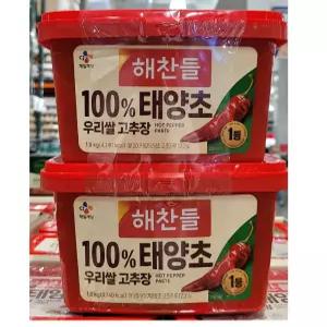 해찬들 100% 우리쌀 태양초 고추장 1.8kg, 2개 [최신 생산제품 발송]