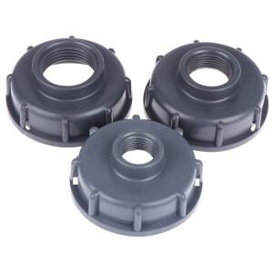 내구성 Ibc 탱크 어댑터 S60X6 거친 나사산 캡 1 개, 60mm 암나사-1/2 , 3/4, 커넥터
