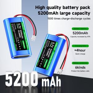 PALO 3.7V 5200mAh 충전식 리튬 이온 배터리(JST-PH 2.54MM 2핀 남성 커넥터 포함) GPS, 태블릿, 인터콤, R