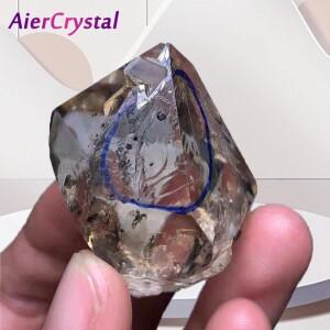천연 Herkimer 다이아몬드 표류 모래 에너지 원수 Reiki 담즙 미네랄 장식 가디언 스톤 블랙 크리스탈 표본