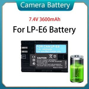 3600mAh LP-E6 카메라 배터리, 캐논 EOS 5D Mark II 2 3 6D 7D 80D 90D DSLR 및 디지털