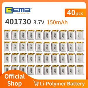 EEMB 와이어 401730 충전식 배터리 팩, 3.7V 리튬 폴리머 150mAh, Molex 1.25mm 커넥터 포함, 40 팩