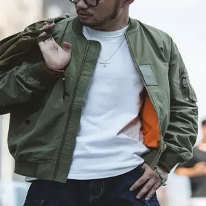 남녀공용 MA-1 항공점퍼 레트로 봄버 자켓 파일럿 올리브그린 야구점퍼 S-4XL