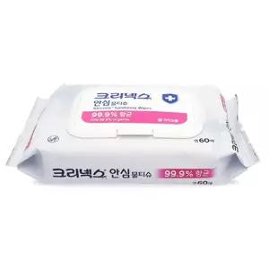 크리넥스 손제정 물티슈 보습성분 소독 물티슈 60매