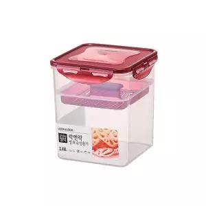 [하프클럽/셀럽하우스]정사각 숙성 용기 누름판 누름통 2.6L 양념통 반찬통 보관용기 된장