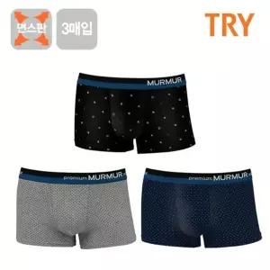 TRY 면스판 주니어 남성 아웃밴드 드로즈 팬티 3매입