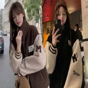 스터닝팩토리 야구 점퍼 여성 뽀글이 플리스 겨울 집업 여성점퍼 기모점퍼 캐주얼점퍼 야구점퍼