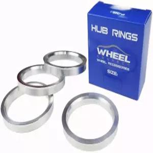 WHEEL CONNECT 허브 중심 링 66.6에서 57.1 사이 4개 세트 알루미늄 합금 57.1에서 66.6 외경 66.6mm 내경