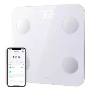 Wyze 척도 S 체중계 체 B 근육 를 위 분석기 배터리 블루투스 400파운드 흰색