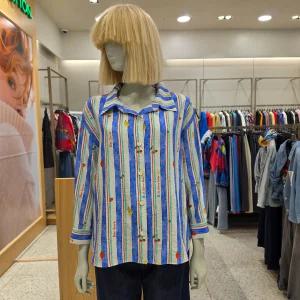 [베네통]딸기 스트라이프 블라우스 BABLA7631