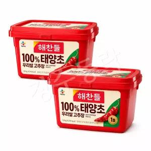 해찬들 100% 우리쌀 태양초 고추장 1.8kg 2개 실속구성