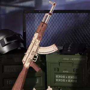 접착제 필요없는 고무줄총 ak47 연사 3D 돌격소총 아이 방학 모형 소근육 공작품