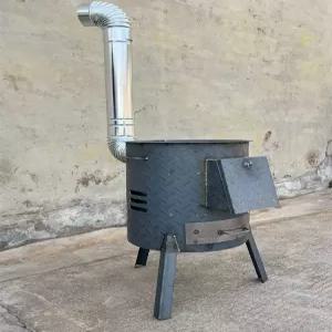 소각로 화로 가마솥 연통 없음 6종 세트 35cm 뚜껑 화목 링 화덕 난로 시골 야외