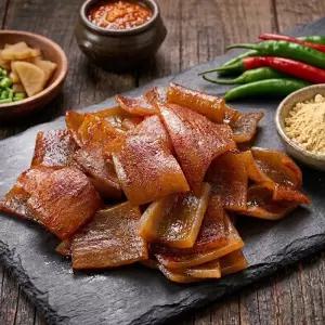[국내산] 쫀득 단짠 국내산 돼지 껍데기 500g 소분포장 