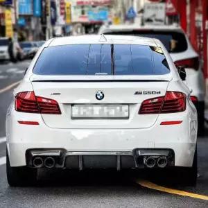 BMW 5 F10 F18 2010-2017 년 스포일러 M5 스타일 ABS 플라스틱 카본 룩 후면 트렁크 윙 자동차 바디 키트