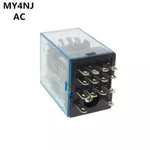 1PCS LED MY4 범용 릴레이 4pdt 14 핀 AC 12V 24V 36V 48V 110V 220V 380V MY4NJ 스위치