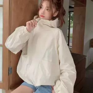 [빅사이즈/2컬러] 경량 써머 후드 집업 바람막이 루즈핏 메쉬 여성 자켓 아웃도어 등산복 여자 여름 가을