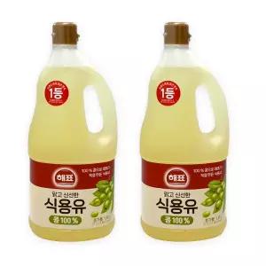 해표 식용유 1.8L X 2 개 / 콩기름
