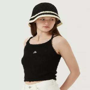 리 페이퍼 배색 니트햇 블랙 LE2602CA61BK 6239429