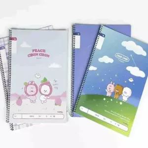 초등슬림무제 넓은칸 남 10개 1세트 랜덤 스프링노트 초등노트 디자인노트 무제노트