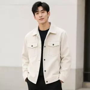 남성 봄가을 코듀로이 자켓 카라 캐주얼 데일리 아우터