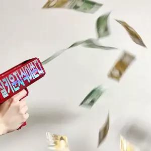 (다올)머니건 돈총 홀로그램 레터링 용돈 이벤트