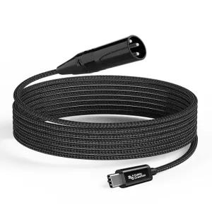 CableCreation USB C to XLR 6.6피트 증폭기 스피커 믹서 콘솔용 C타입 남성 오디오 출력 땋은 스테레오
