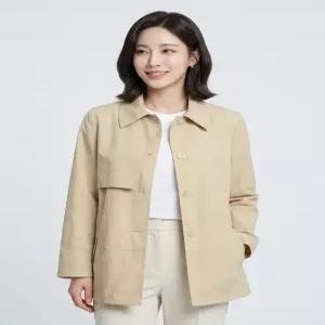 꼼빠니아 나일론 혼방 언발 루즈 하프 코트-CU24CH9002429A 449221