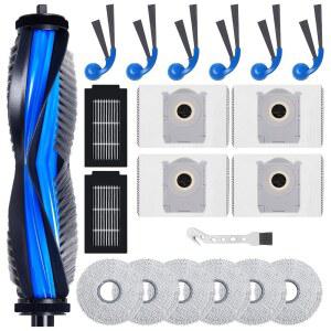 JEGEHOYO ECOVACS호환 DEEBOT T30C OMNI / GEN2 로봇 청소기 교체용 액세서리 키트 COOLER MASTER 브러시 1개 사이드 6개 대걸레 패드 HEPA 필터 2개 먼지 봉투 4개 클린 1개