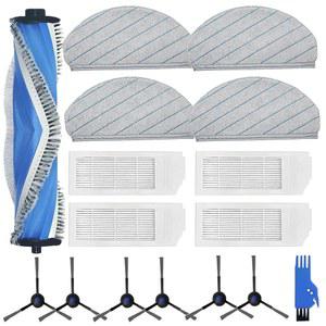 ECOVACS호환 DEEBOT N20 PLUS PRO PLUS 진공청소기용 액세서리 | YEEDI C12 PLUS용 메인 브러시 1개 필터 4개 대걸레 패드 사이드 6개 교체 부품 키트 포함