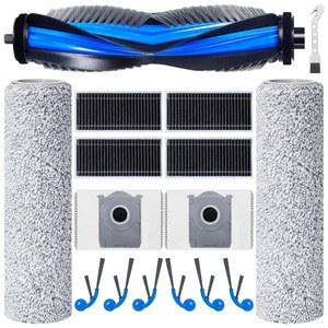 ECOVACS호환 DEEBOT T80 OMNI /X8 PRO 로봇 청소기 부속품 세트: 롤러 브러시 1개 대걸레 청소 2개 필터 4개 사이드 6개 먼지 봉투 1개