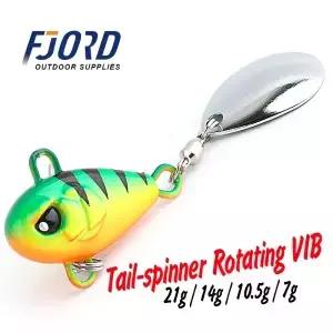 피요르드 테일 스피닝 7g 10.5g 14g 21g 밸런스 회전 금속 지그 VIB 진동 미끼 스피너 스푼 새로운 낚시