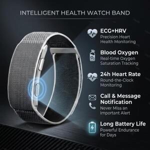 VWAR LOOP X 스크린리스 피트니스 트래커 ECG+PPG 건강 진단 스마트밴드 남성 혈압 산소 여성용 스마트워치