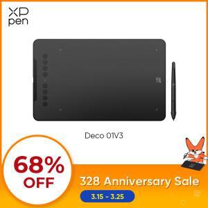 XPPen New Deco01V3 10인치 그래픽 디지털 태블릿 드로잉 태블릿 16384 레벨 압력 감지 8개 단축키 (안드로