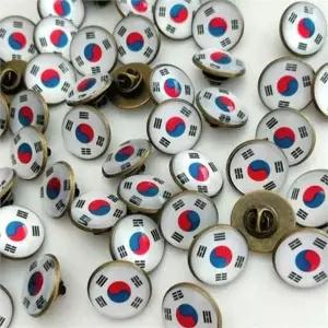 태극기 배지 태극기 뱃지 금속 경축일 대한민국 브로치 원형