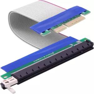 YARCHON PCI-E 4X~16X 라이저 케이블 어댑터 19cm 그래픽 SSD RAID 카드용 Express x4~x16 변환기 연장